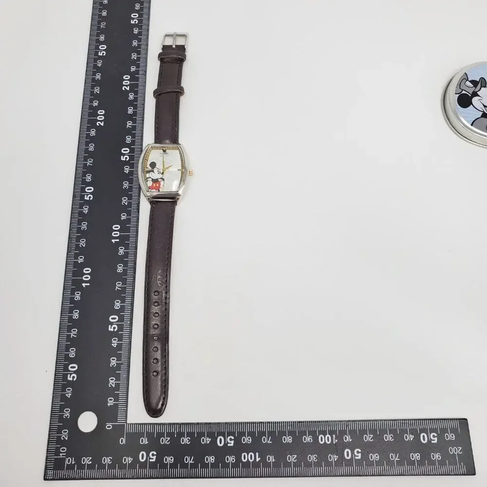 Disney Mickey Mouse 80th Anniversary Watch Silver/Brown
